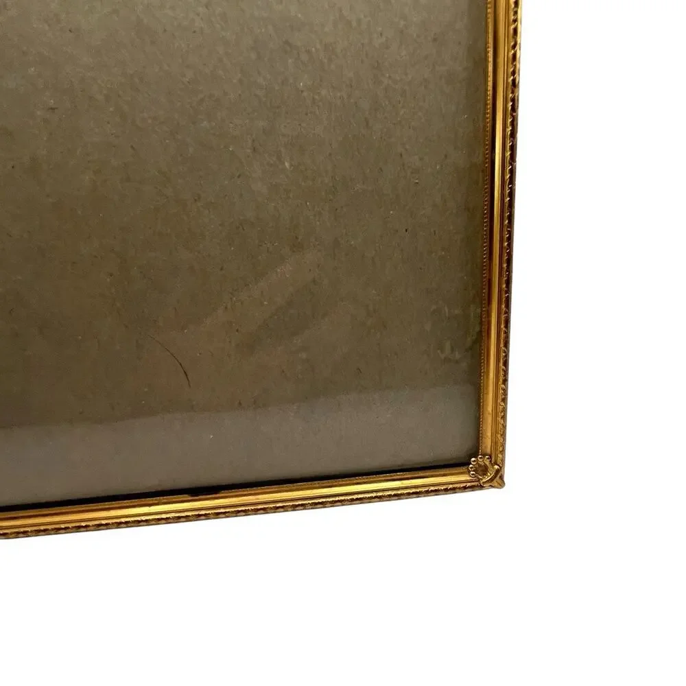 Vintage Metal Photo Frame Hollywood Regency Retro Chic Light Academia Gold Tone